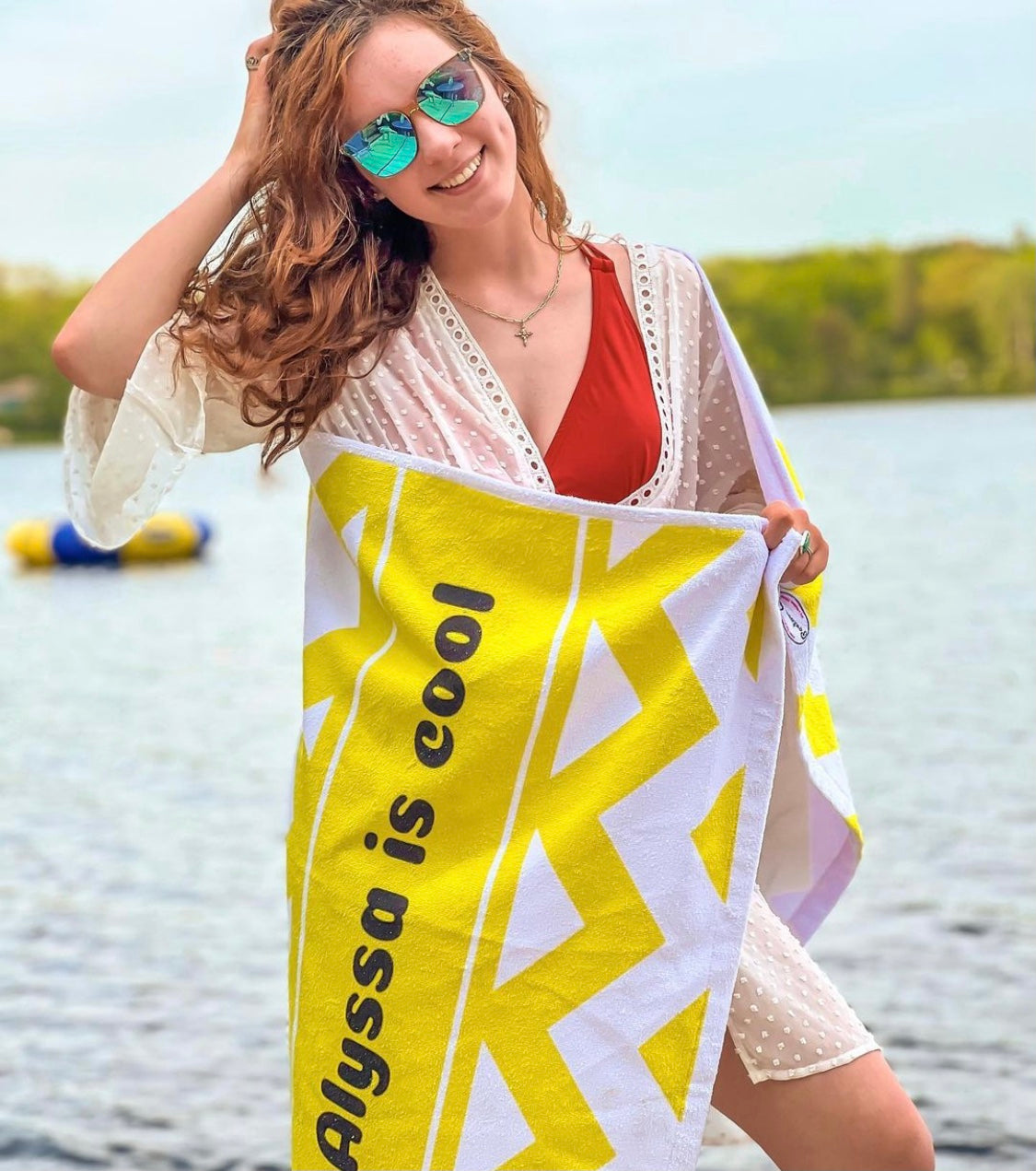 Custom Beach Towel by Pontoon Girl® - Virtual Beach Towel Generator