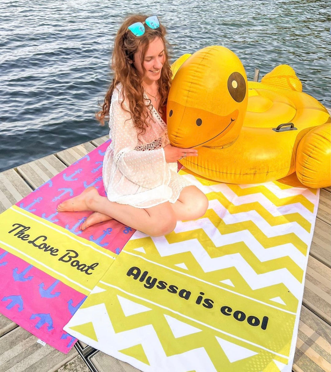 Custom Beach Towel by Pontoon Girl® - Virtual Beach Towel Generator