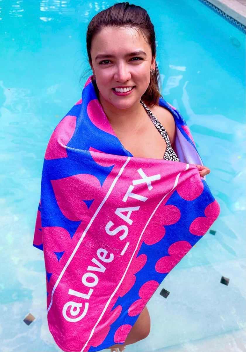 Custom Beach Towel by Pontoon Girl® - Virtual Beach Towel Generator