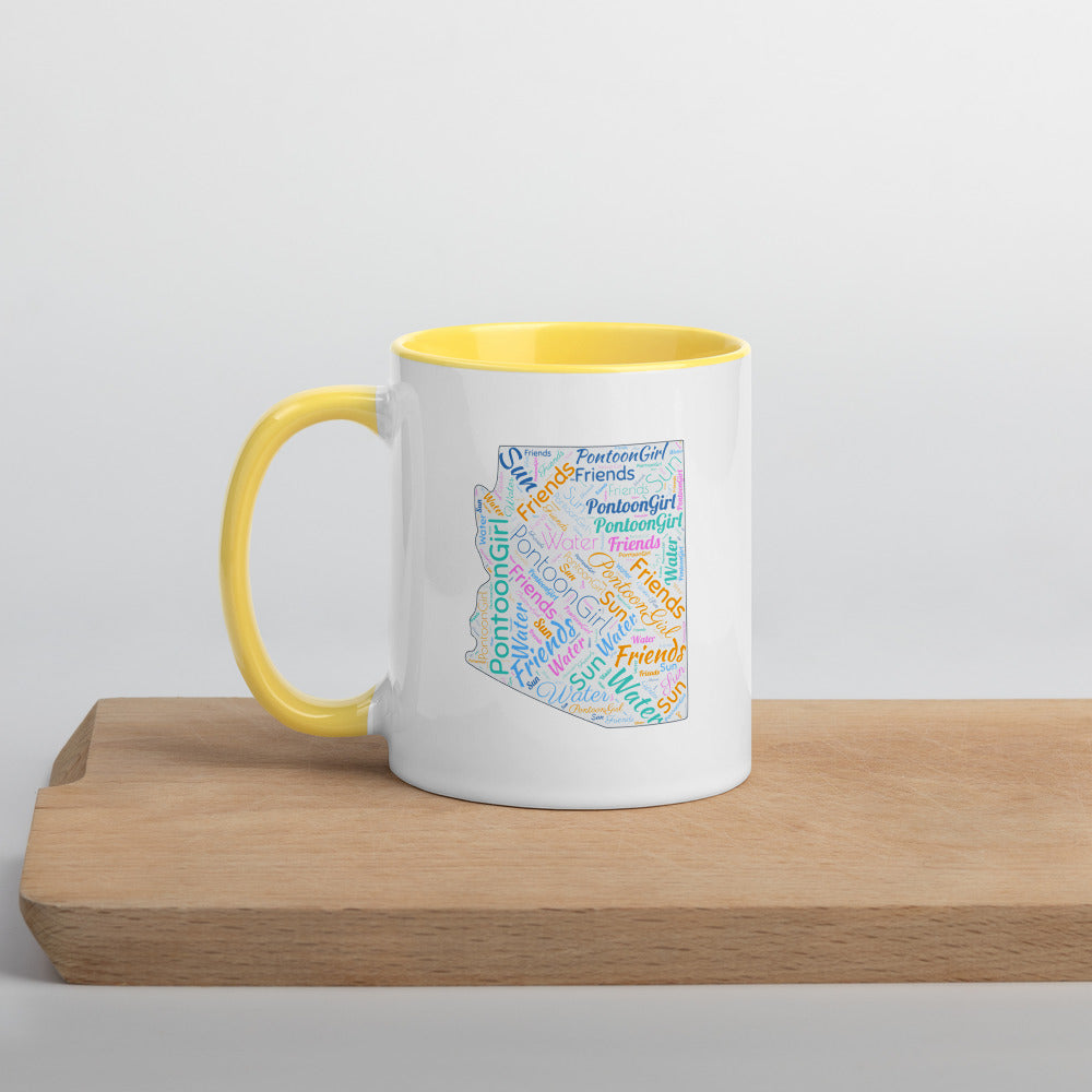 Pontoon Girl® - Mug with Yellow or Blue Handle