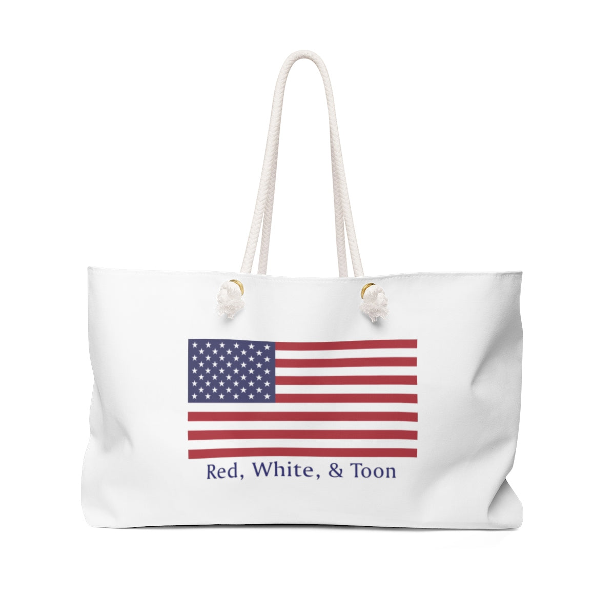 Pontoon Girl - Classic Flag - Red White and Toon Weekender Bag