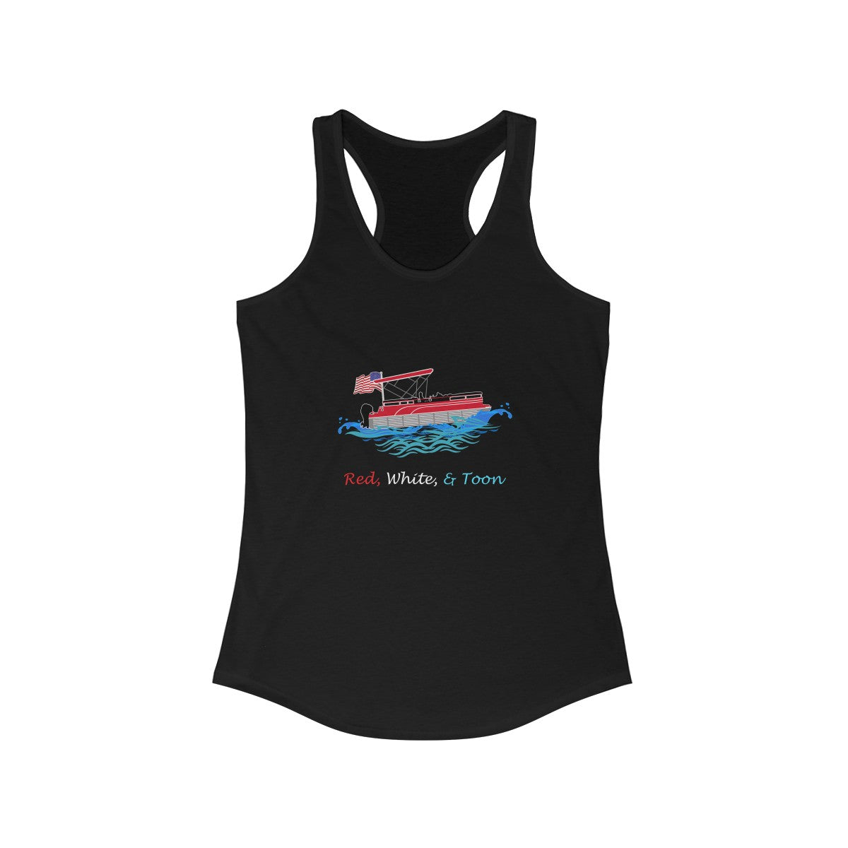 Red White and Toon - Pontoon Girl 4th of July Tank Top!
