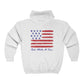 Pontoon Girl - Red White and Toon - Contemporary Flag Zip Hoodie