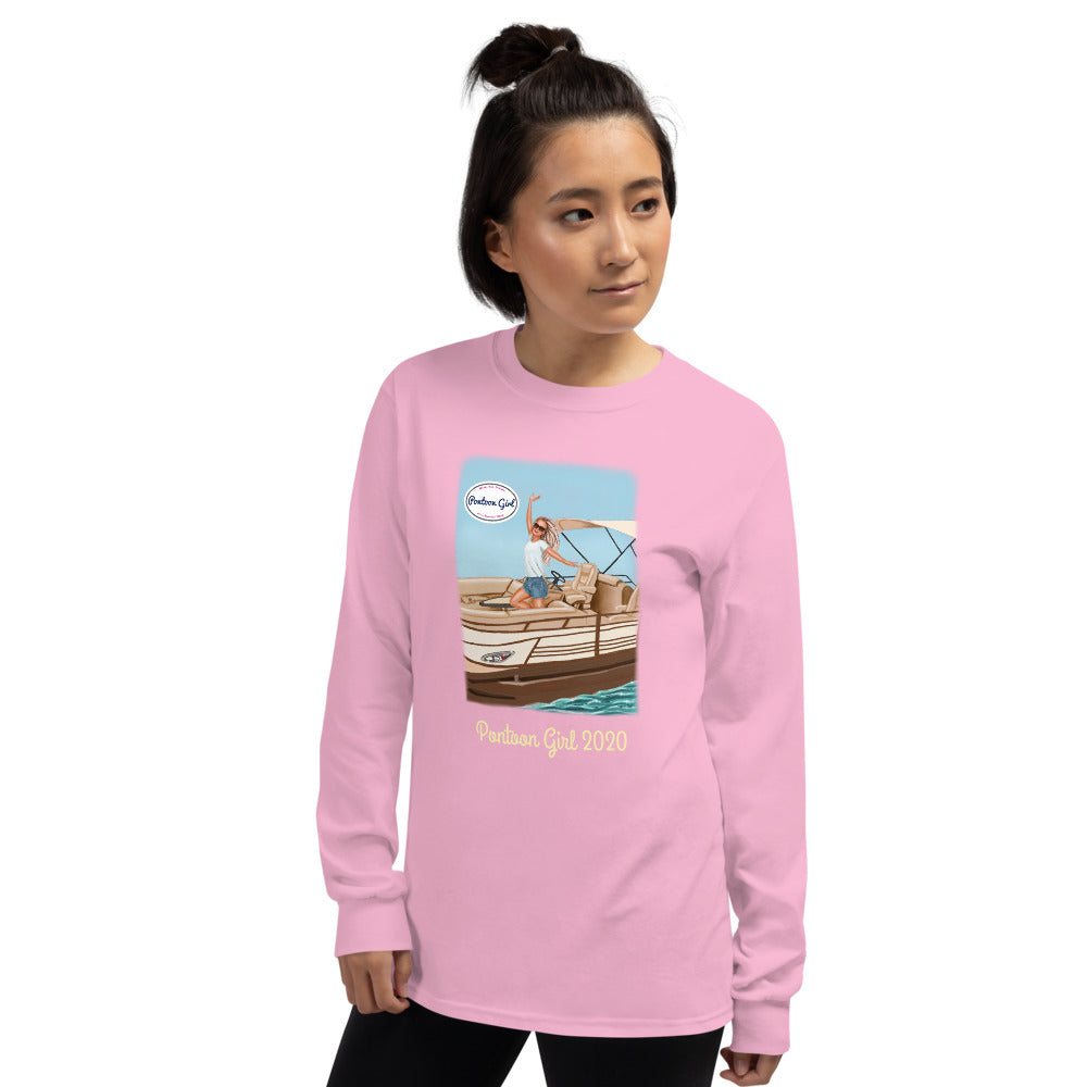 Pontoon Girl Sketch Unisex Long Sleeve Shirt