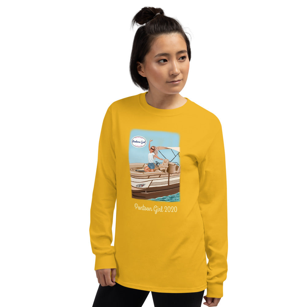 Pontoon Girl Sketch Unisex Long Sleeve Shirt