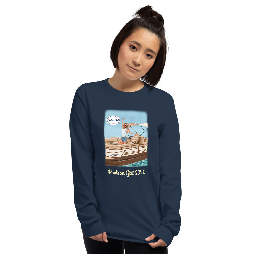 Pontoon Girl Sketch Unisex Long Sleeve Shirt