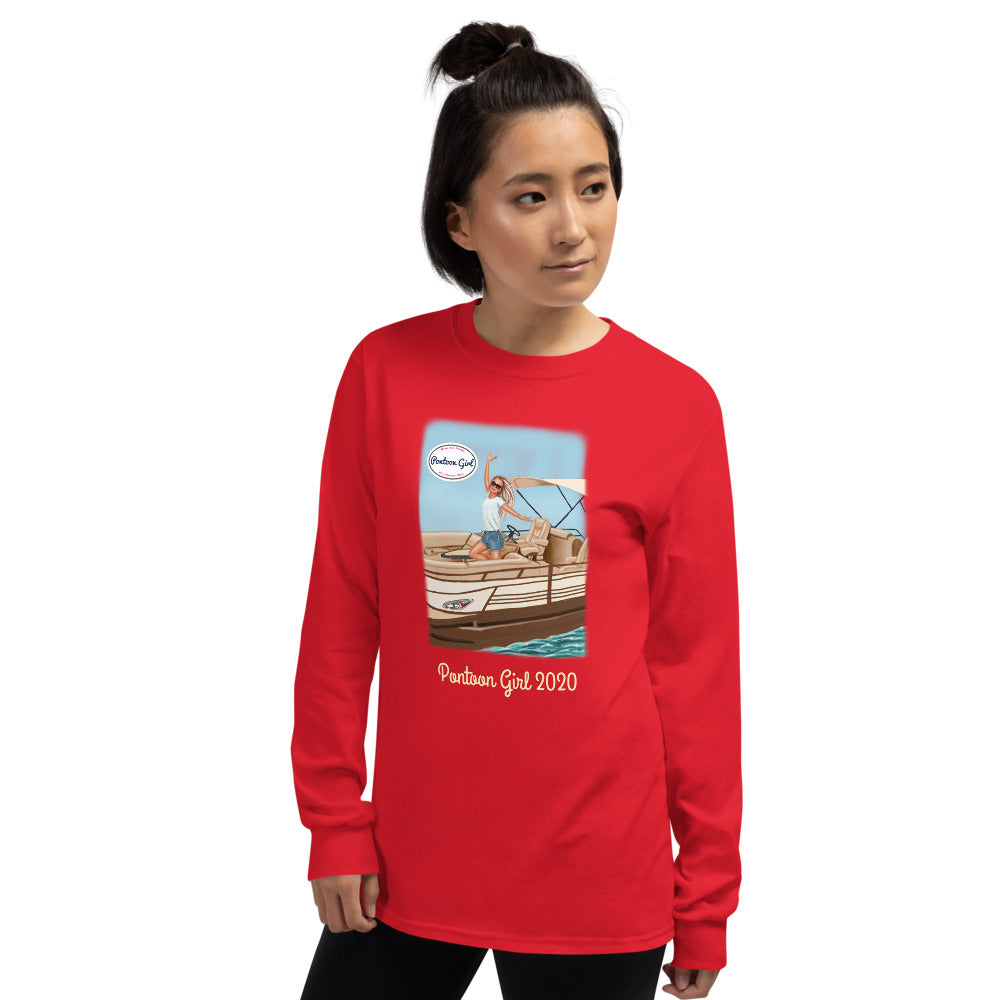 Pontoon Girl Sketch Unisex Long Sleeve Shirt