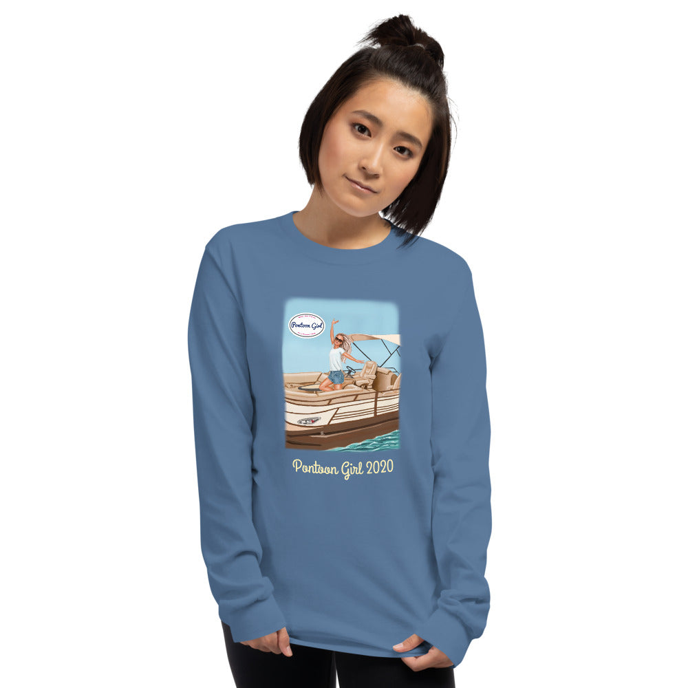 Pontoon Girl Sketch Unisex Long Sleeve Shirt