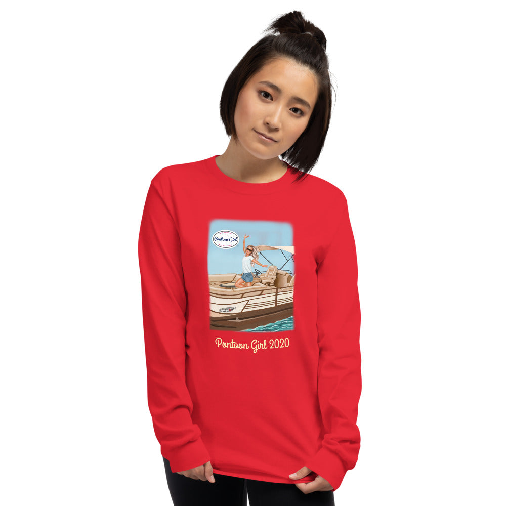 Pontoon Girl Sketch Unisex Long Sleeve Shirt