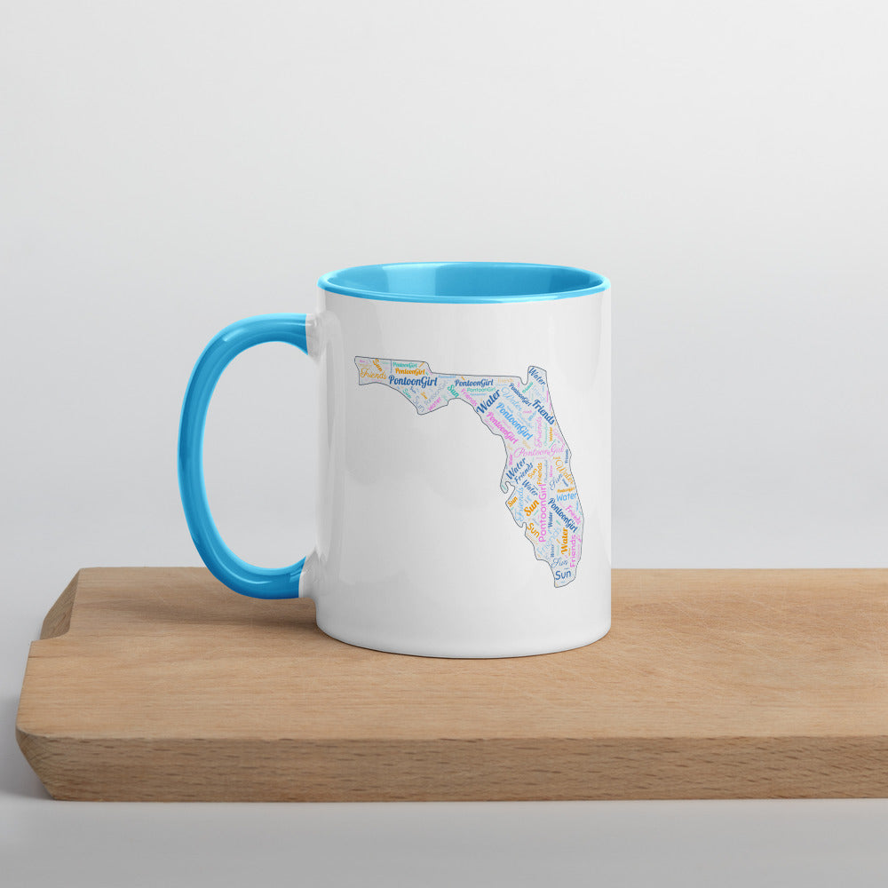 Pontoon Girl® - Florida Mug with Color Inside