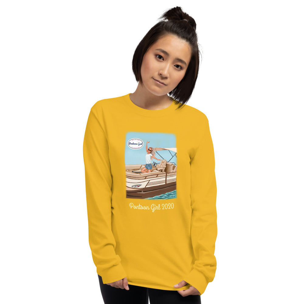 Pontoon Girl Sketch Unisex Long Sleeve Shirt