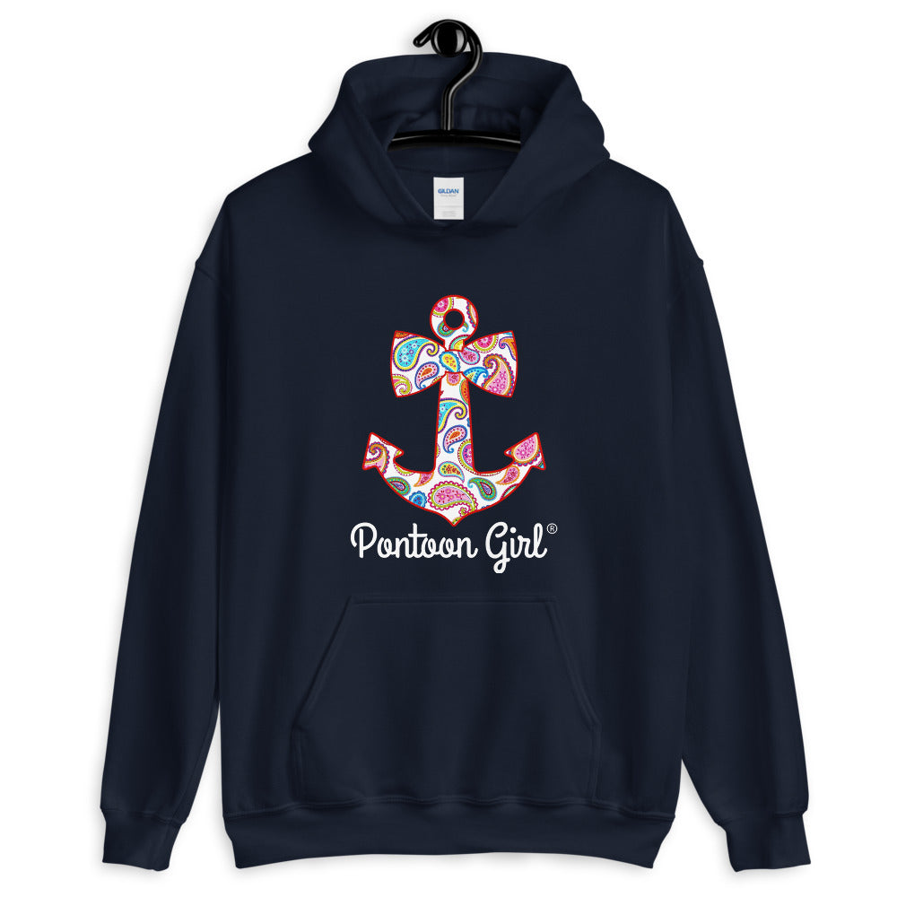 Pontoon Girl - Sweet Anchor Bow Unisex Hoodie