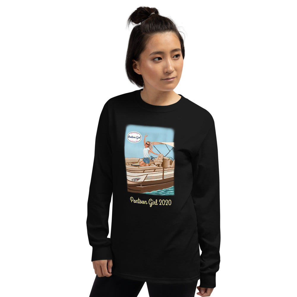 Pontoon Girl Sketch Unisex Long Sleeve Shirt