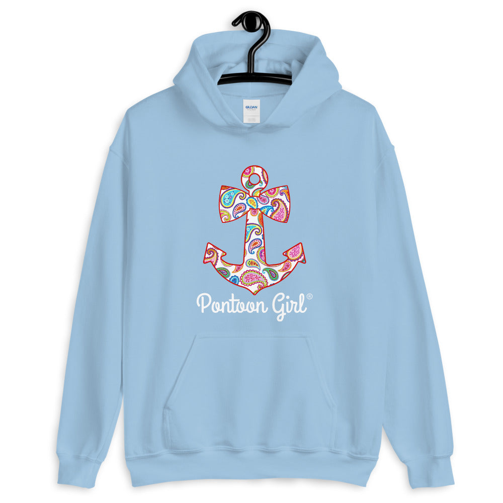 Pontoon Girl - Sweet Anchor Bow Unisex Hoodie