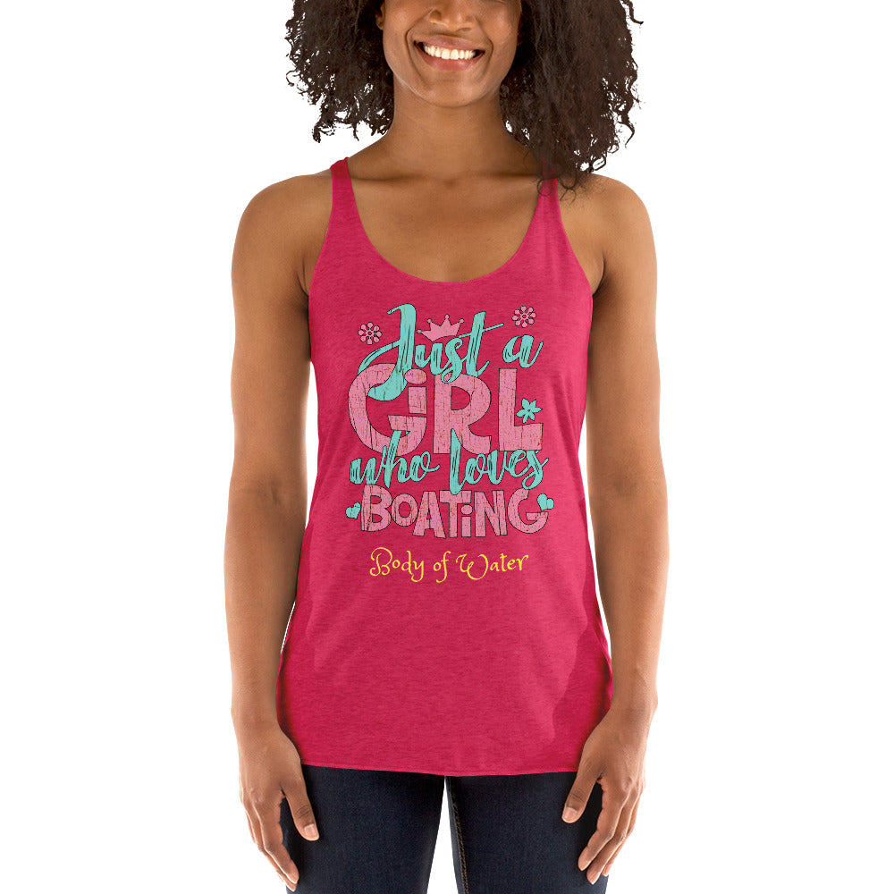 Just a Girl Who Loves Boating - Women's Racerback Tank