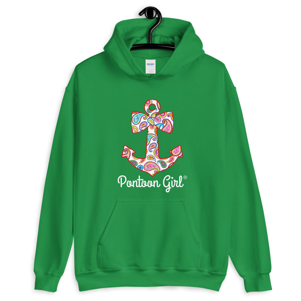 Pontoon Girl - Sweet Anchor Bow Unisex Hoodie