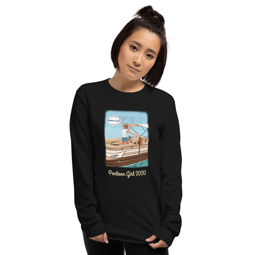 Pontoon Girl Sketch Unisex Long Sleeve Shirt