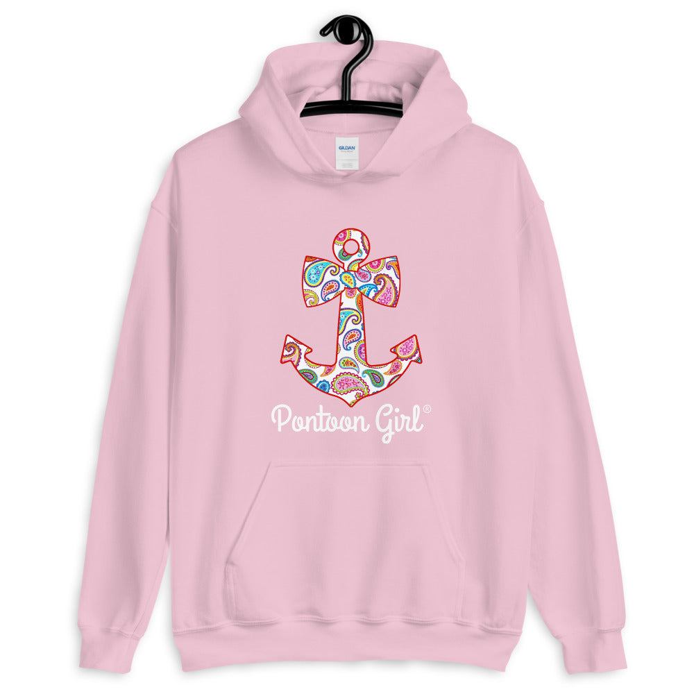 Pontoon Girl - Sweet Anchor Bow Unisex Hoodie