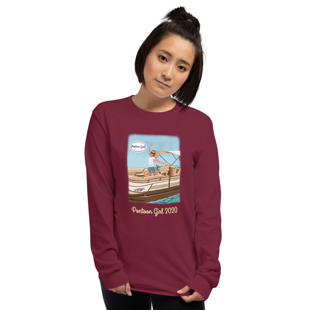 Pontoon Girl Sketch Unisex Long Sleeve Shirt