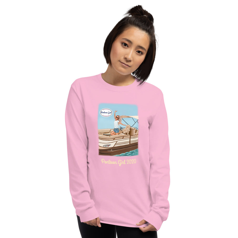 Pontoon Girl Sketch Unisex Long Sleeve Shirt