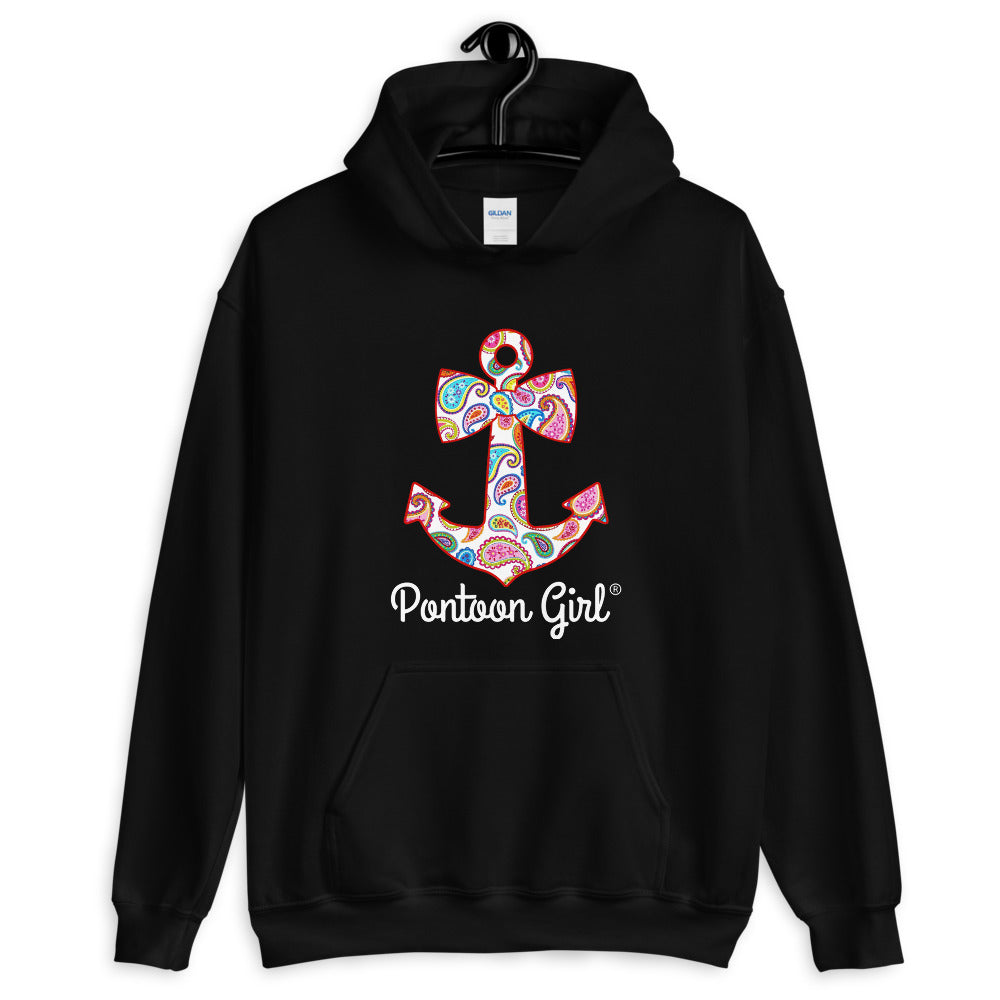 Pontoon Girl - Sweet Anchor Bow Unisex Hoodie