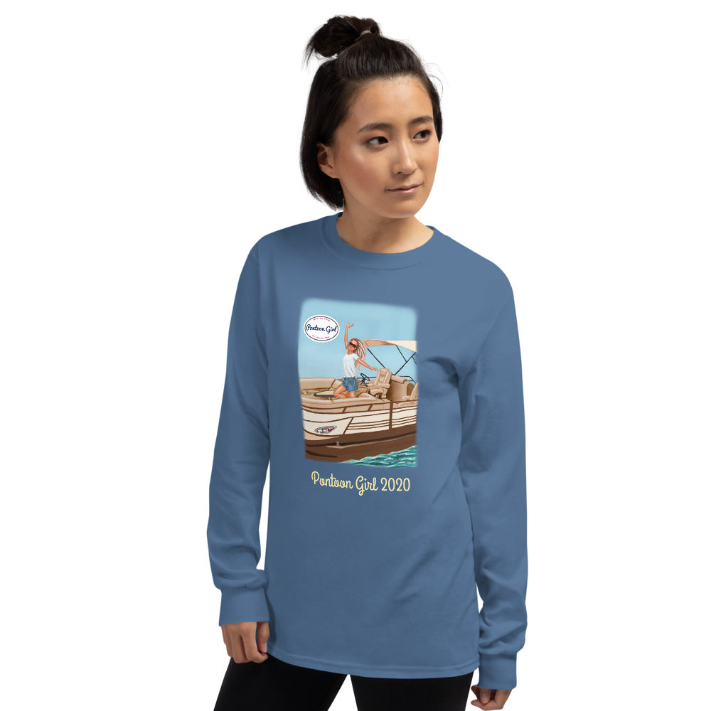 Pontoon Girl Sketch Unisex Long Sleeve Shirt