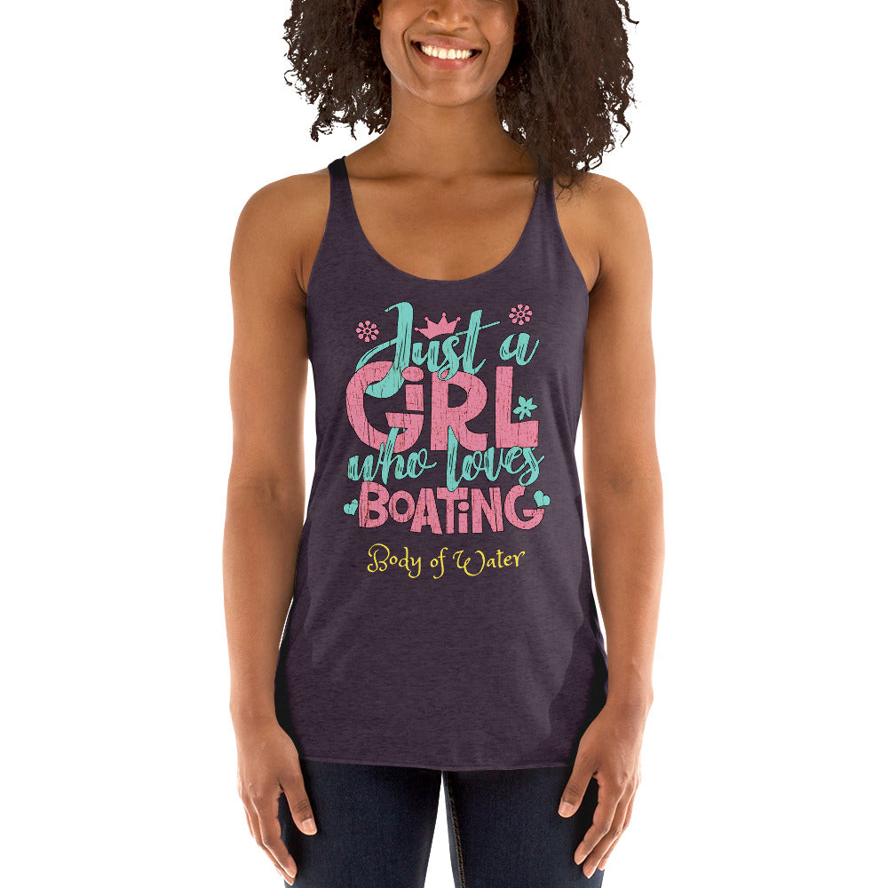 Just a Girl Who Loves Boating - Women's Racerback Tank