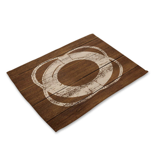 Nautical Deal - Placemat - Teak Style Life Ring