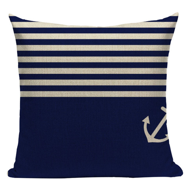 Nautical Deal - Pillow Case - Stripes and Anchor